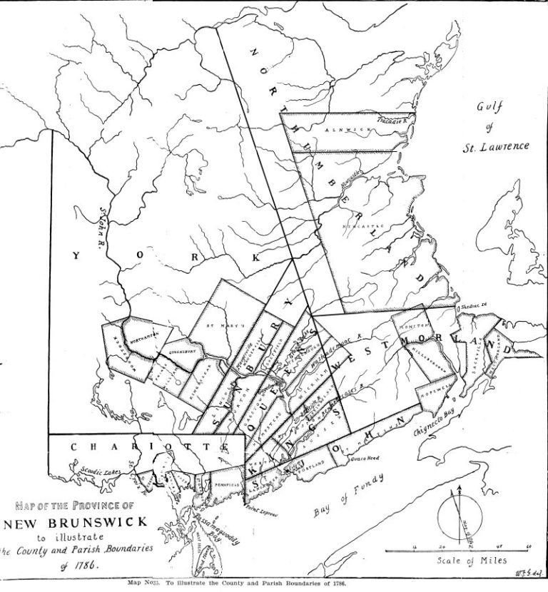 1786 New Brunswick Map Carleton County Historical Society